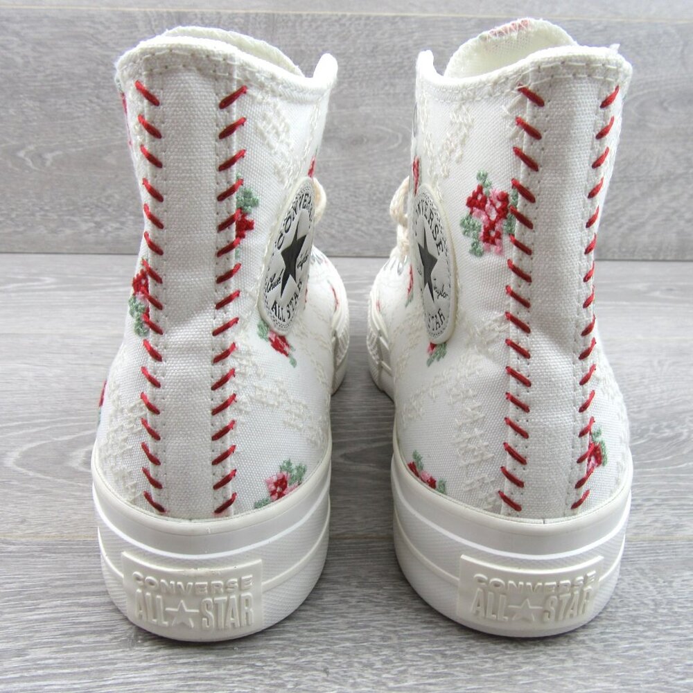 Converse Chuck Taylor Lift Platform Rose Cross Stitch Womens Size 8 NEW - Picture 9 of 15